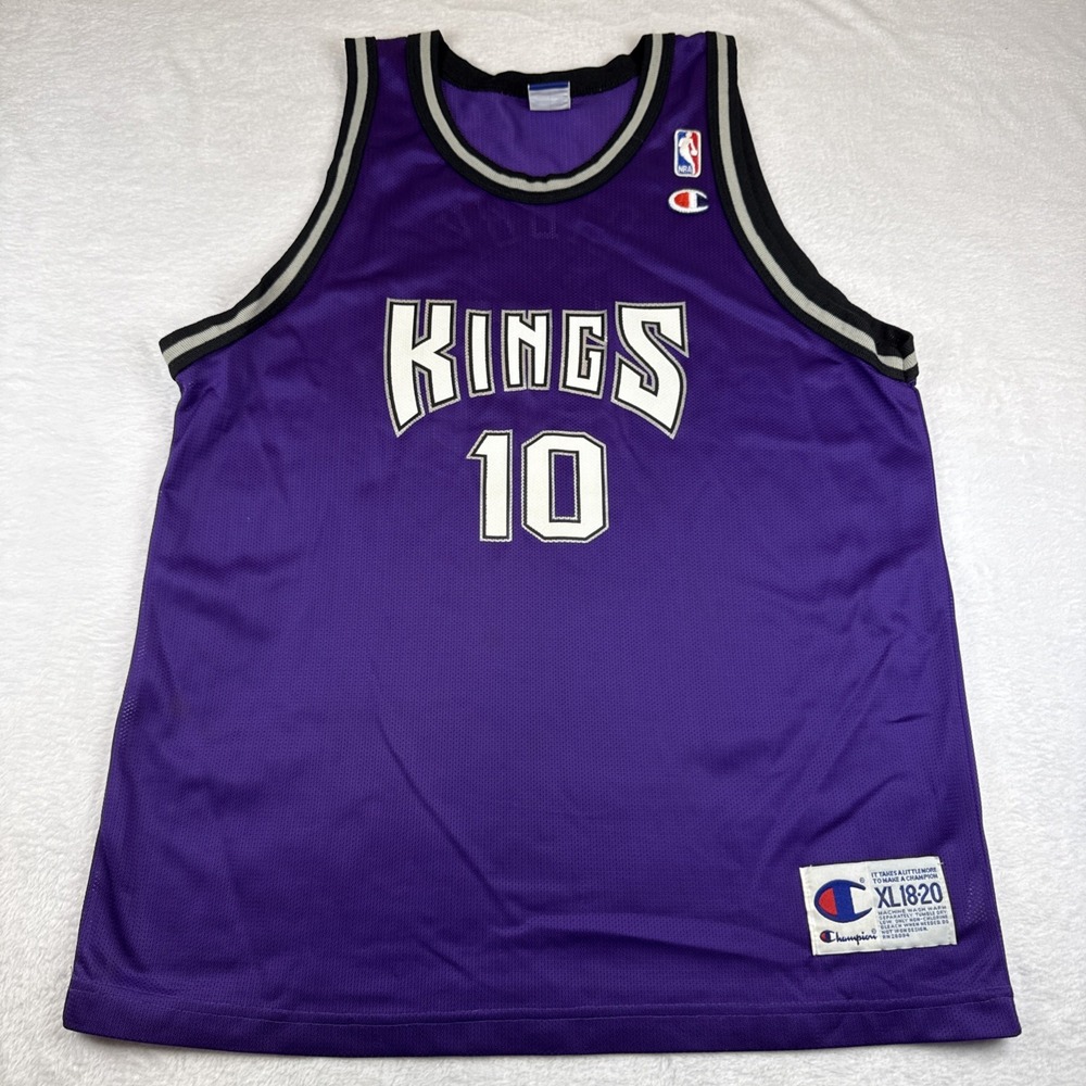 Vintage MINT Youth Boys XL 18-20 Champion Sacramento Kings Mike Bibby Jersey